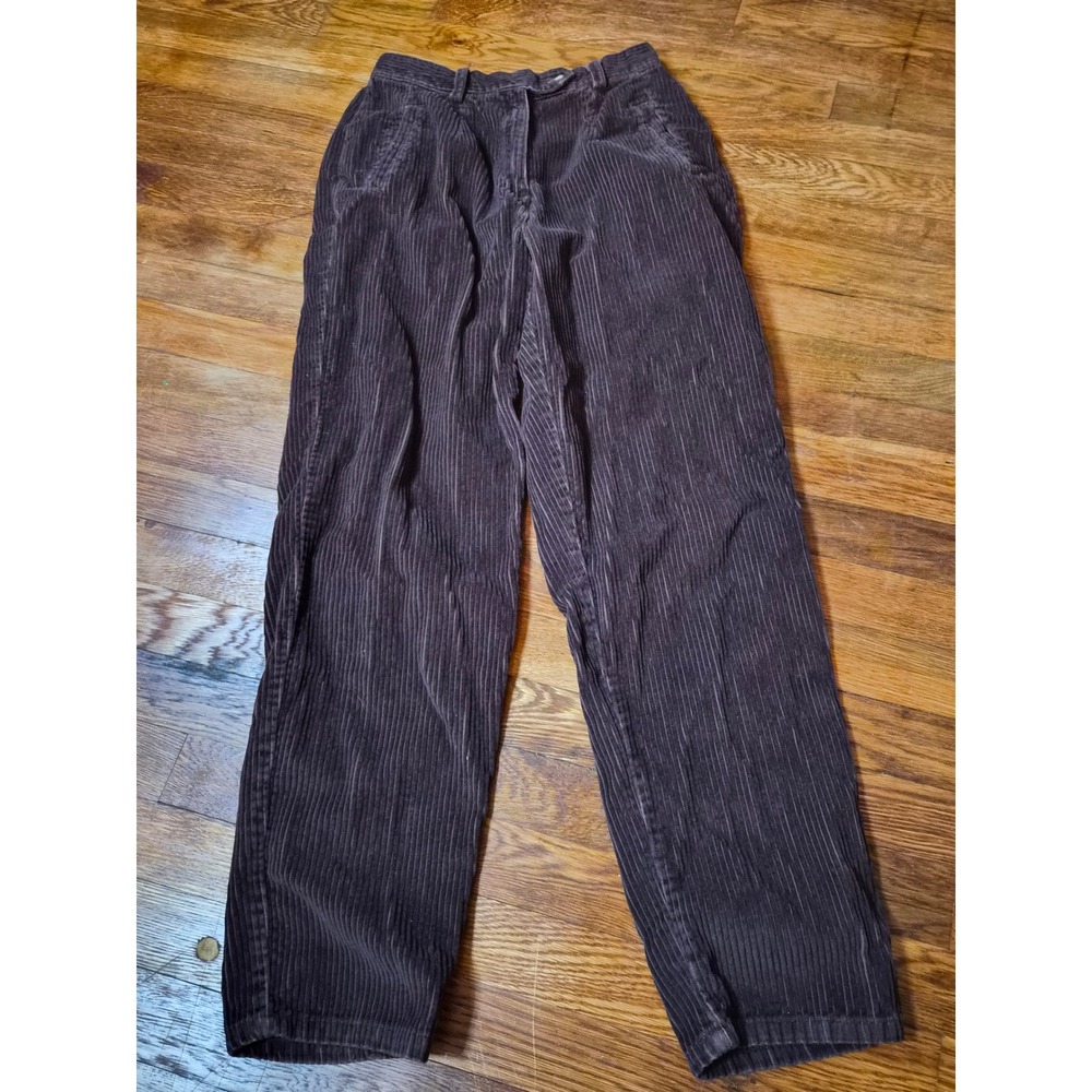 Carolina Blues Vintage Corduroy Pants Brown High Waist Cottagecore Boho Size 8